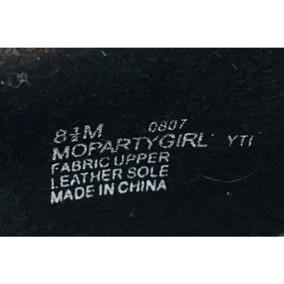 Mootsies Tootsies MoPartyGirl Heels Women 8.5 Black Satin Slip On Peep Toe Pumps - Picture 10 of 10